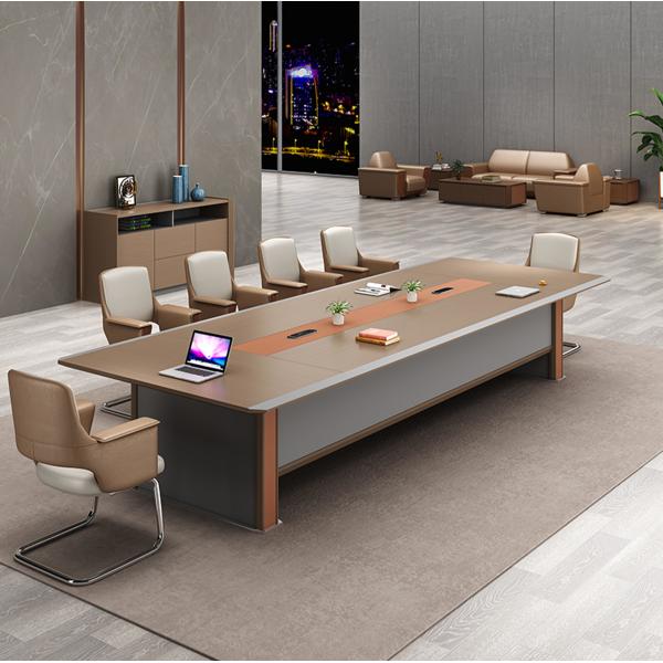 Modern Wooden Luxury Conference Rectangle Panel Table Office Furniture Table For Boardroom Meeting Room Conference Desk