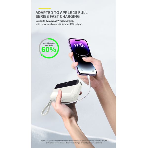 10000mAh 22.5W 3 In 1 Power Bank Li Polymer Battery For Mini PCs And Mobile Device