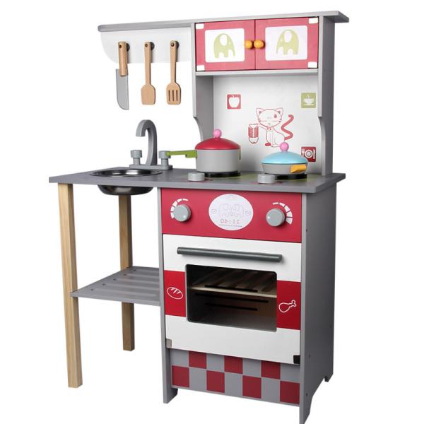 Игра роли дома 84cm деревянная устанавливает еду игры роли головоломки 60cm деревянную