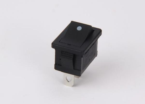 Black 2 Pins Boat Rocker Switch Small ON - OFF  21 * 15 Mm Brass NYLON 66