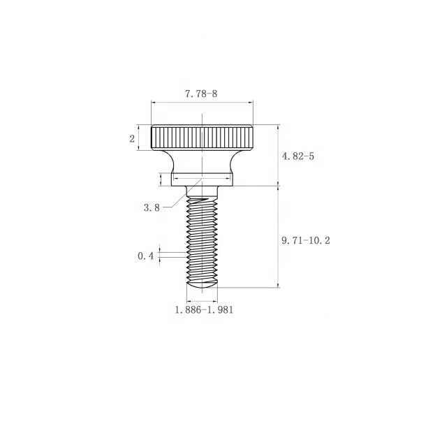 Metric Measurement System Stainless Steel High GB834 Head Knurled Knob Screw Thumb Hand Screw for Heavy Duty Applications
