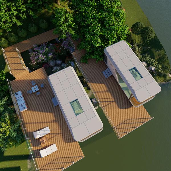 10 Tons Space Capsule House for Prefabricated Construction Customizable  Wind Resistance