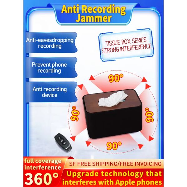 5000mah Battery ABS High Power Voice Recording Blocker 360 Degree Detecting