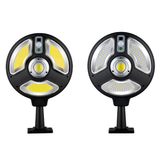 Round Waterproof PIR Motion Sensor Smart Remote Control Wall Lamp Solar Energy Outdoor Garden Solar Light
