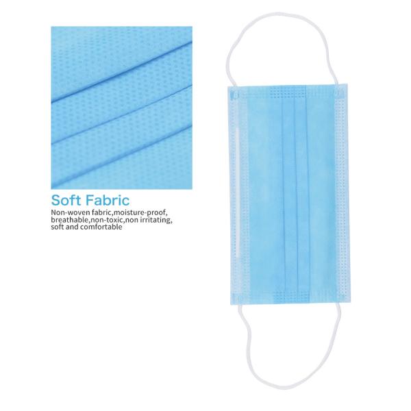 Sanitary 3 Ply Surgical Face Mask Non Woven Fabric High Filtration Skin Friendly