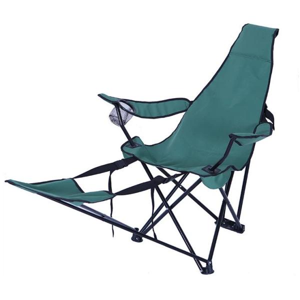 Comfortable Reclining Folding Armrest Camping Chair High Quality Foldable Fishing Chairs With Footrest Cup Holder