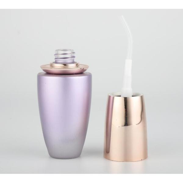 Cosmetic Packaging with Metallic Cap 130ml Skincare Packaging Glass Cosmeitc Bottles