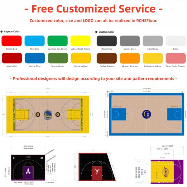 Pp Outdoor Sports Tennis Pickleball Badminton Basketball Court Floor Tiles Mat Interlocking