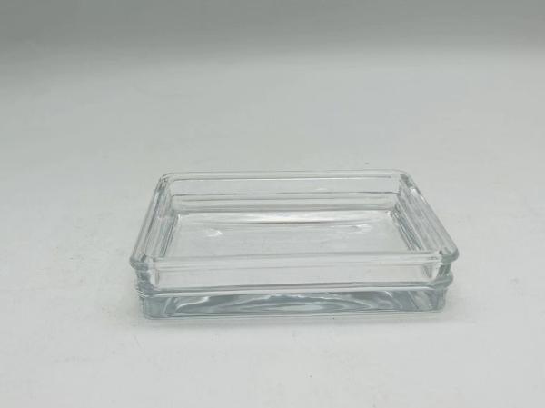 Accessoires de bain en verre transparent, ensemble de forme carrée avec or, tête d'apothicaire, distributeur de savon en verre, évier de savon pour salle de bain