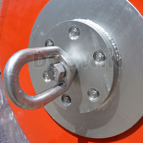 Cylindrical Offshore Mooring Buoy Orange With Polyurethane Skin