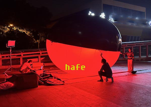 Lumière de ballon LED en forme d'ellipse remplie d'air ou d'hélium pour le contrôle DMX du film
