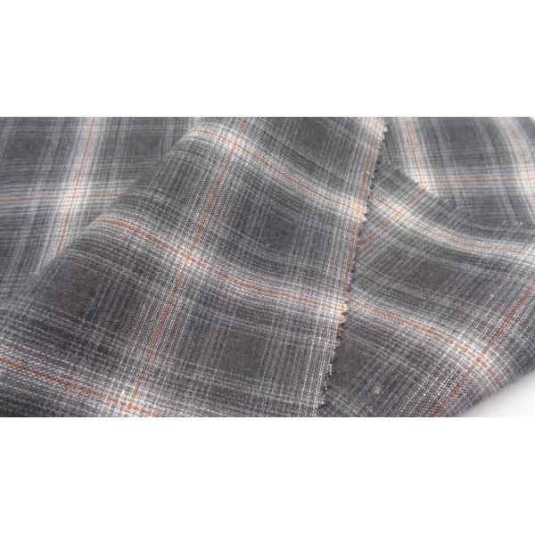 100% Cotton Yarn Dyed Casual Shirt  Washed Plaid Fabric 120g 150 Cm