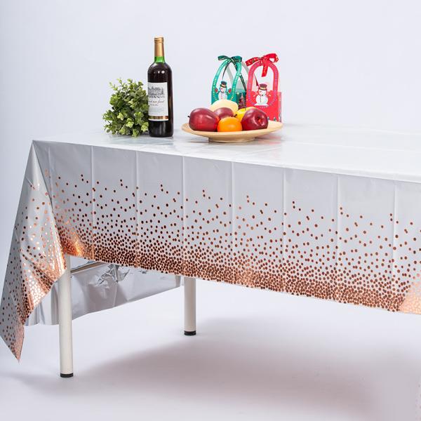 Oilproof Disposable Party Tablecloth 4ft 6ft White Disposable Table Covers