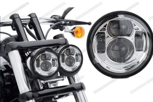 Waterproof Motorcycle Driving Lights , 5 Inch Round LED Headlights High Low Beam For Jeep