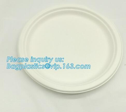 Biodegradable plate food grade green sugarcane bagasse plate,10 sugarcane ecofriendly disposable oval plate bagease pac