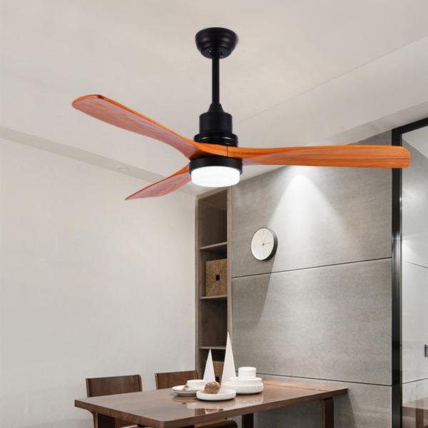 Vintage Wood Ceiling Fan Remote Control Fans With Lights lamp Industrial Decor AC 220v ceiling fan light(WH-CLL-13)
