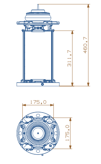 GPRS Self Contained 7NM LED Solar Marine Lantern For Fixed Structure