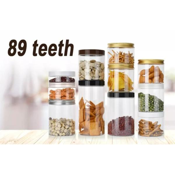 Cosmetic Transparent PET Plastic 300g Cream Jar With Black Lid