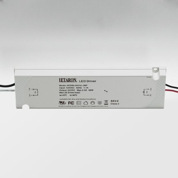 High Efficiency 60W UL LED Driver for Bathroom & Under Cabinet Lighting Fixtures
