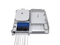 La boîte blanche fixée au mur d'intérieur Mini Compact 8 d'arrêt de câble optique de fibre d'IP54 FTTH creuse l'adaptateur de Sc