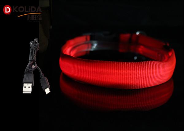 Glow In Night Waterproof Light Up Dog Collar Usb Rechargeable Dog Collar