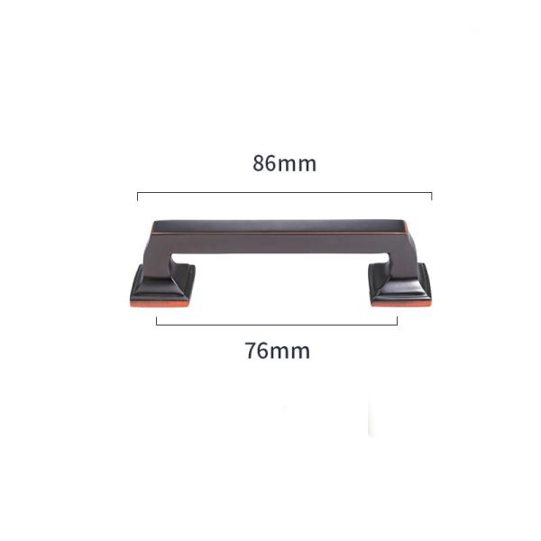 31*27mm Brass Cabinet Pull Handles Modern Minimalist Wardrobe Drawer Handle