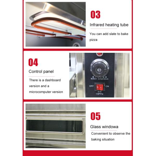 Multifunction 3 Deck 6 Trays Electric Bakery Oven for Bread and Cake Made from Soybean