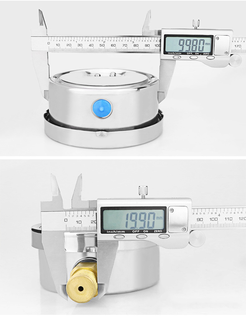 Customizable 304ss Stainless Steel Case Hydraulic Capsule Micro Pressure Gauge YE100