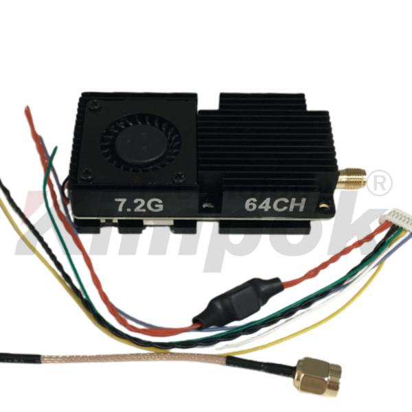 Kimpok Ultra Long Range 7.2G 10W VTX Drone Accessory Video Transmitter Switchable Power UAV VTX 64CH Image Transmission Shenzhen Made