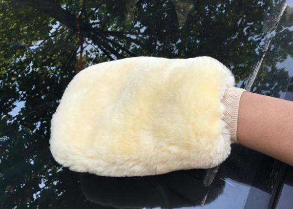 Mitene genuíno da lavagem de lãs do lado do dobro da luva da lavagem de carros da pele de carneiro para o detalhe do carro