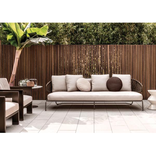 Power Coated Frame Finish and Quick Dry Foam Double Seat Garden Furniture for Outdoor Sofa