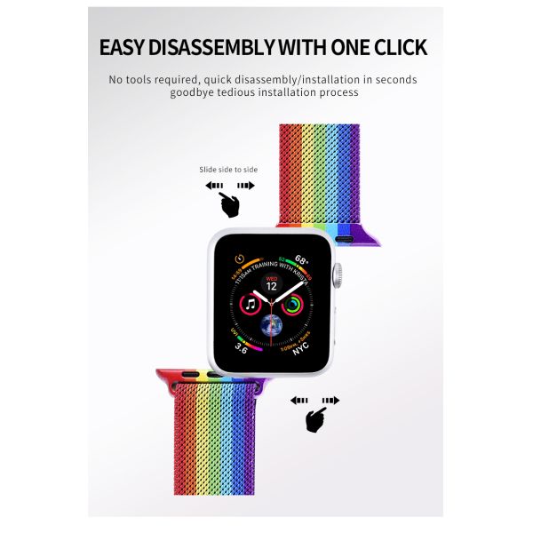Milanese Magnetic Clasp Single-piece Stainless Steel Watch Strap