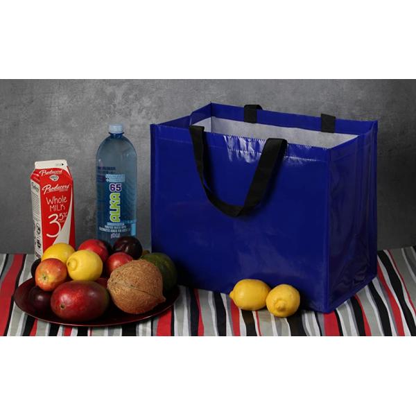 Patterns Reusable Machine Washable Grocery Bags Foldable Waterproof Bulk Shopping Tote Bags Polyester Fabrics Large Capa