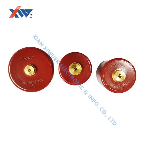 Tipo cerâmico encapsulado capacitor do puxador do capacitor da alta tensão dos discos de 65KV 710pF 22nF