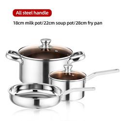 Escalation Series 5Pcs Multi-Purpose Kitchen Pots Cooking Cookware Sets Stainless Steel Pots Sets