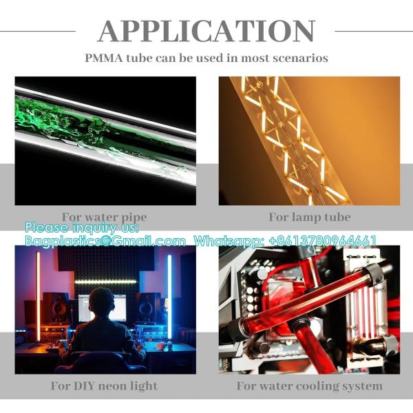 Acrylic Tube, Clear Plastic Pipe Tube 15.5'' Length Clear PVC Pipe Round Polycarbonate Tubing Chemical Resistant