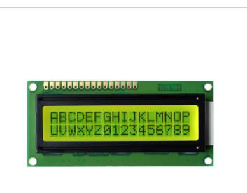 Character LCD Module Display 80.0x36.0x14.5 Outline With Yellow Green LED Backlight
