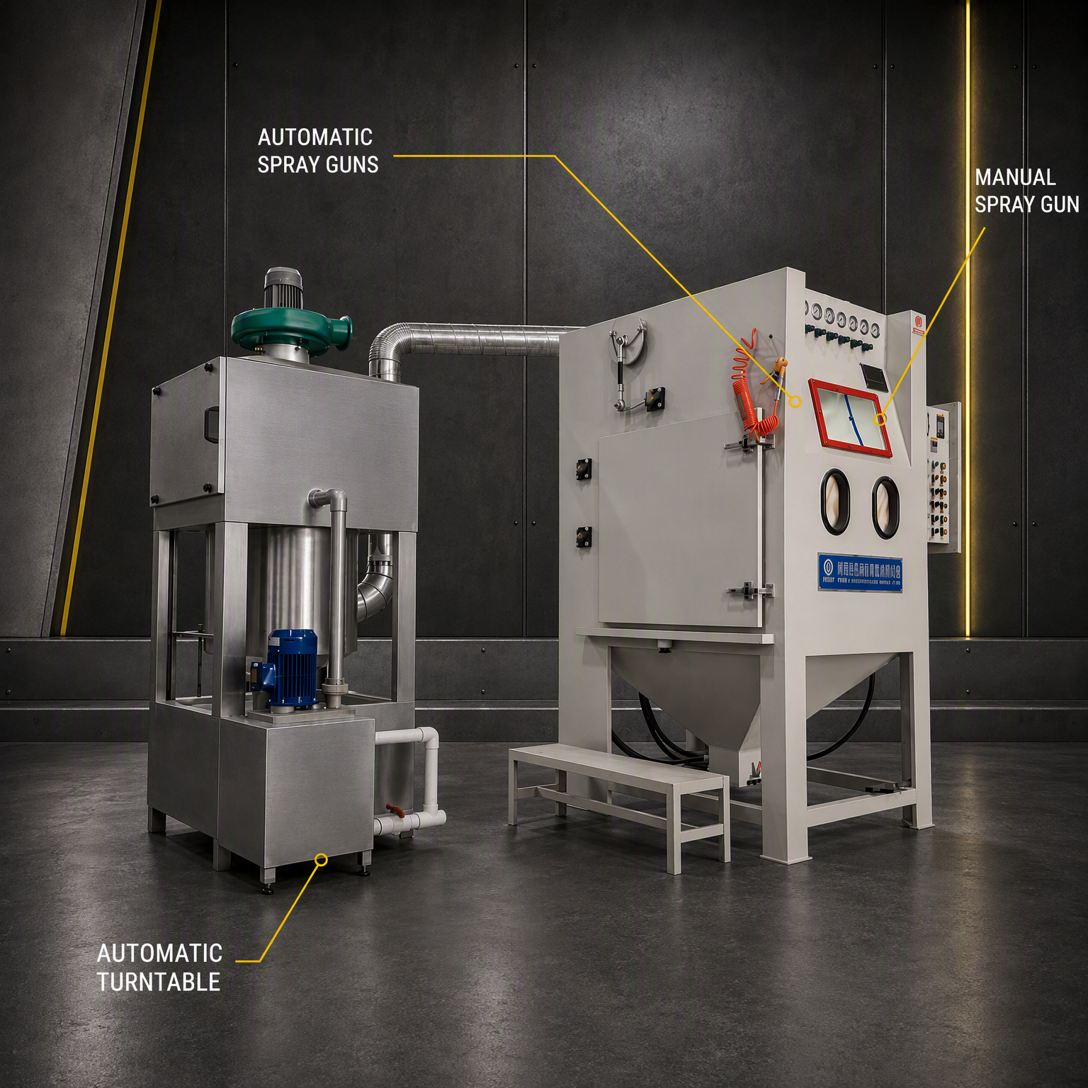  Automatic Sand Blasting Machine Explosion-proof Dustless Rotary Table Sandblaster for Metal Surface Finishing