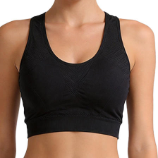 Racerback Breathable Elastic Durable Sport Wire Free Bra For Everyday