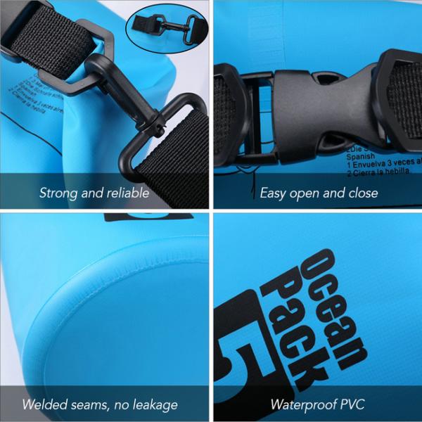 Waterproof Custom Sports Backpacks 10L 20L 30L For Kayaking / Fishing / Rafting