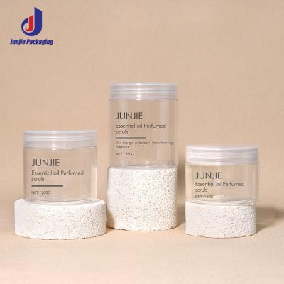 Empty Transparent Plastic Jar 200g 250g Custom Plastic Jars With Lids