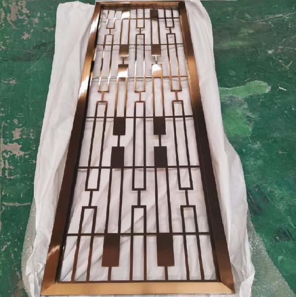 Antique Chinese Style Stainless steel Metal Screen Decorative Room Partition