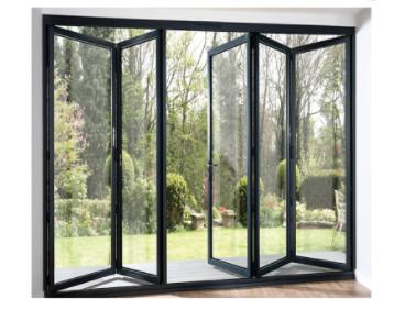 Residential aluminium white bifold doors Low E Glazed Soundproof