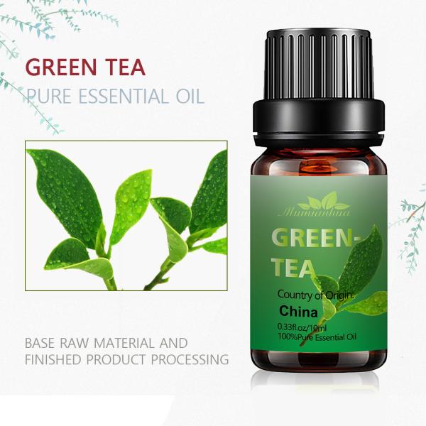 o óleo essencial orgânico de chá 10ml verde perfuma o ODM natural puro do óleo essencial de 100%