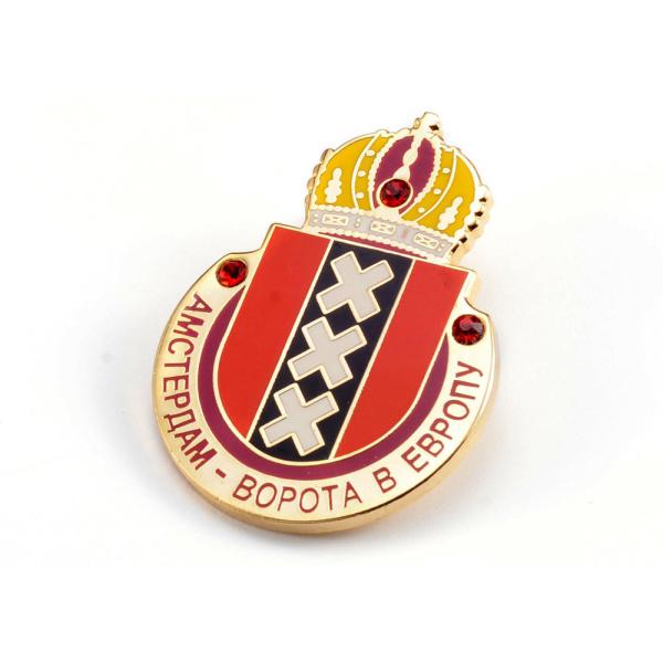 Laser Printed Custom Metal Security Badge Antique Imitation Soft Enamel Badges