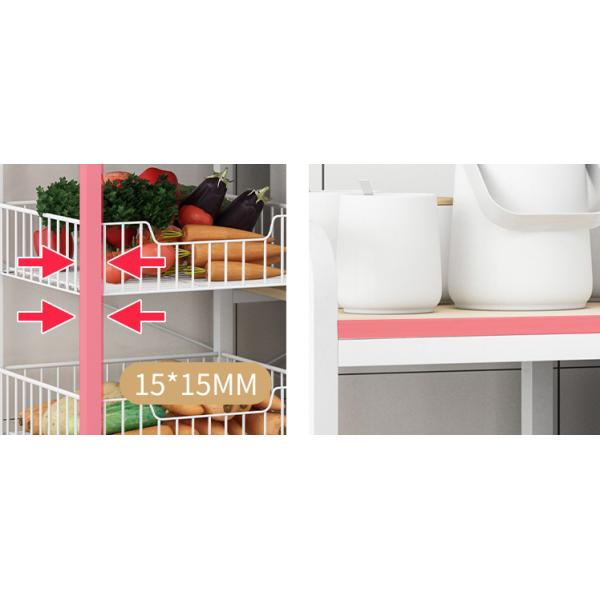 4 Tier Removable Kitchen Storage Rack , Anti Rust Kitchen Plate Rack Shelf