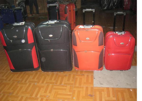 EVA Four Piece Carry On Luggage Set 8 Wheels With Silver Color Handle Support