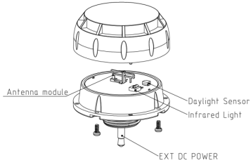12Vdc High Bay Microwave Motion Sensor With 0-10V Dimming Function, DC Plug, 12m Mounting Height