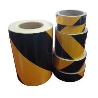 Red White Yellow Black Diagonal PET Reflective Film Road Safety Reminder Warning Reflective Warning Tape