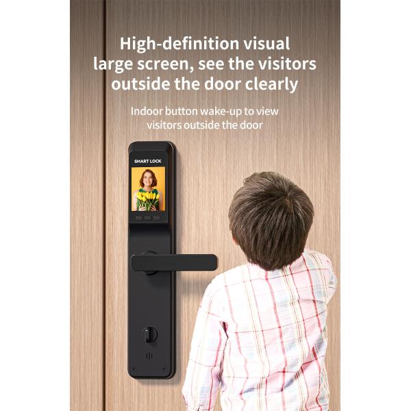 Замки отпечатка пальцев приложения WIFI Tuya умные с камерой Peephole